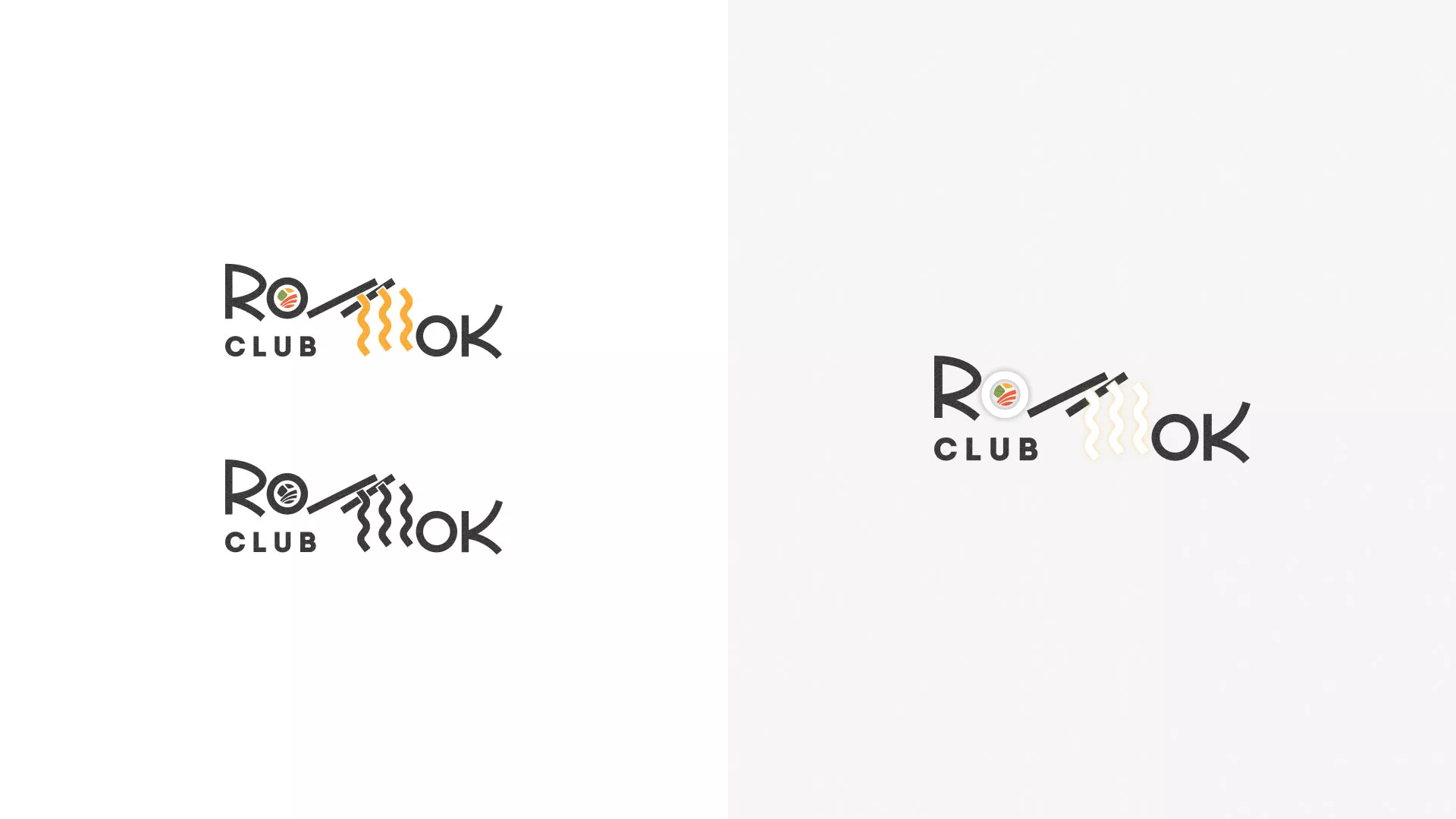 Создание логотипа суши-бара «Roll Wok Club» в Отрадном