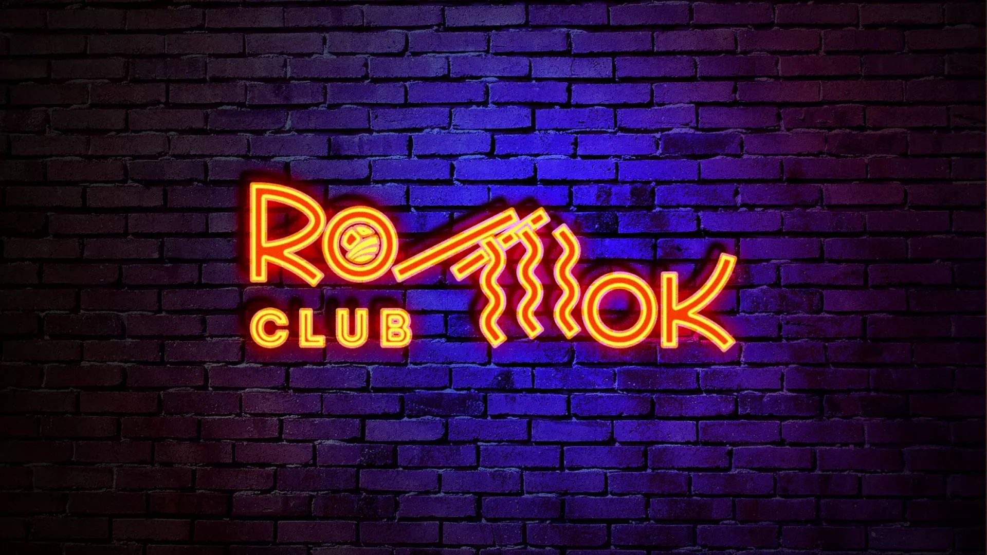Разработка светящейся интерьерной вывески суши-бара «Roll Wok Club» в Отрадном